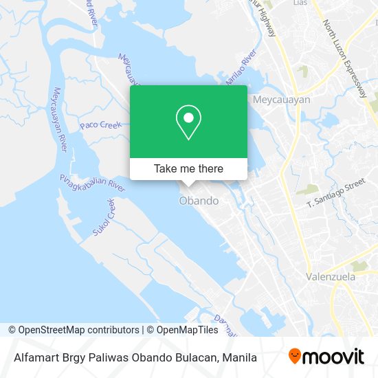 Alfamart Brgy Paliwas Obando Bulacan map