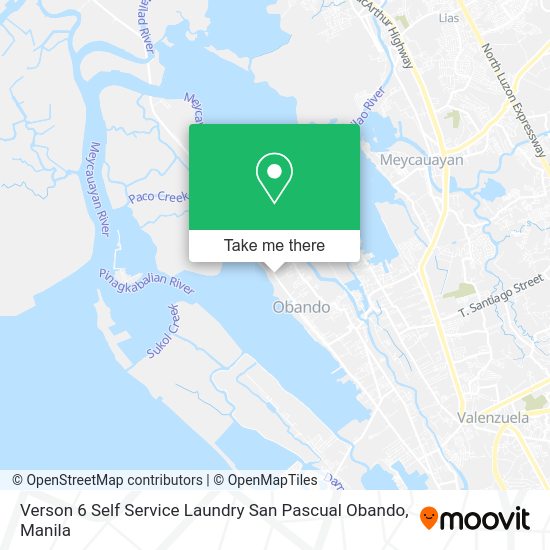 Verson 6 Self Service Laundry San Pascual Obando map