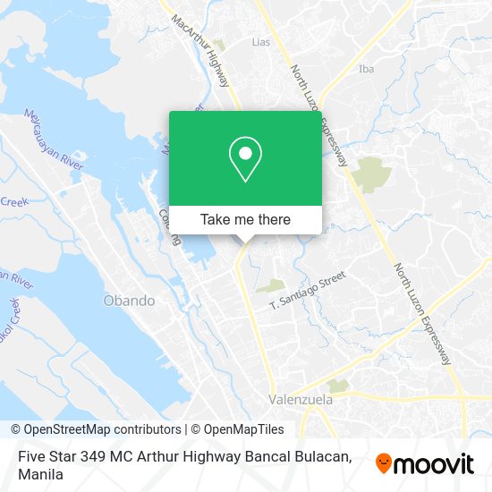 Five Star 349 MC Arthur Highway Bancal Bulacan map