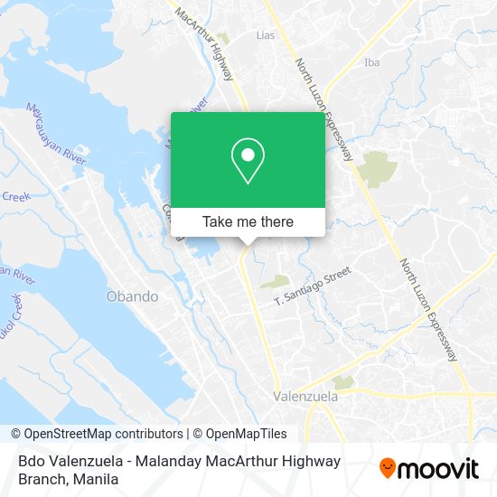 Bdo Valenzuela - Malanday MacArthur Highway Branch map