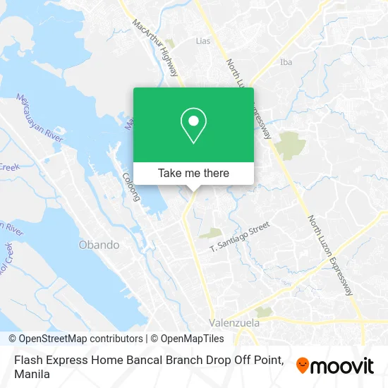 Flash Express Home Bancal Branch Drop Off Point map