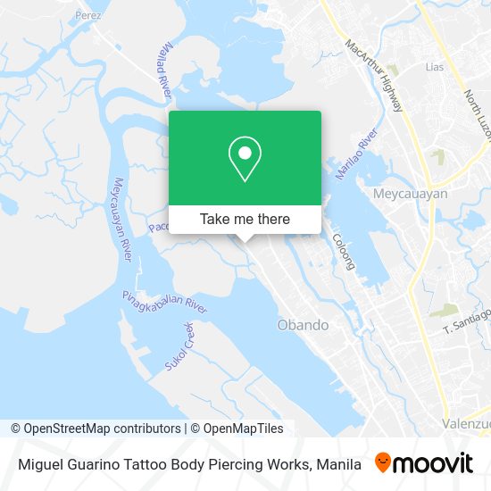 Miguel Guarino Tattoo Body Piercing Works map