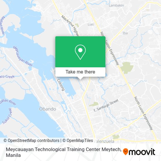 Meycauayan Technological Training Center Meytech map