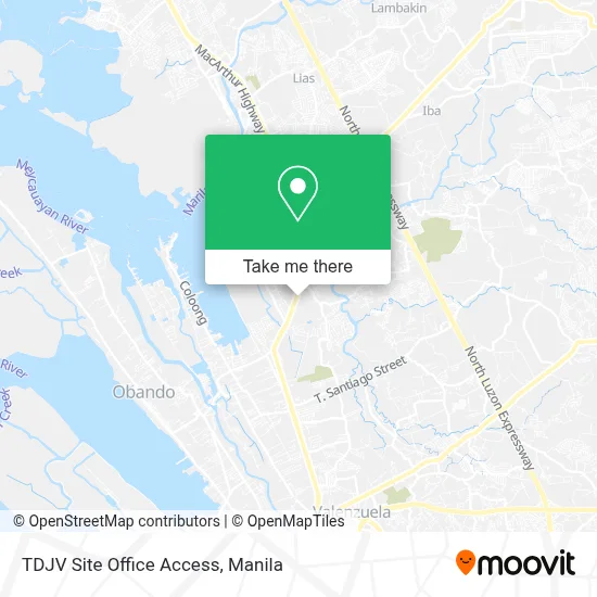 TDJV Site Office Access map