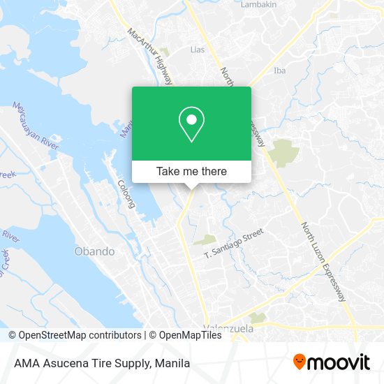 AMA Asucena Tire Supply map