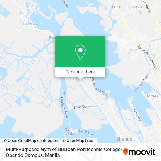 Multi-Purposed Gym of Bulacan Polytechnic College-Obando Campus map