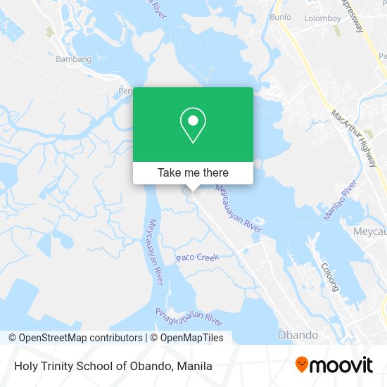 Holy Trinity School of Obando map