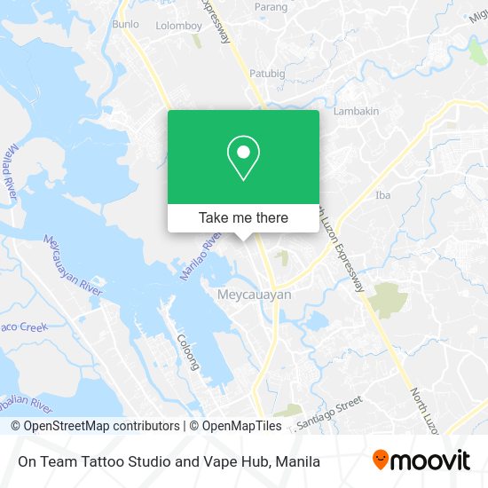 On Team Tattoo Studio and Vape Hub map