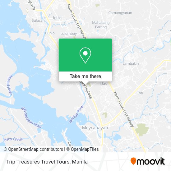 Trip Treasures Travel Tours map