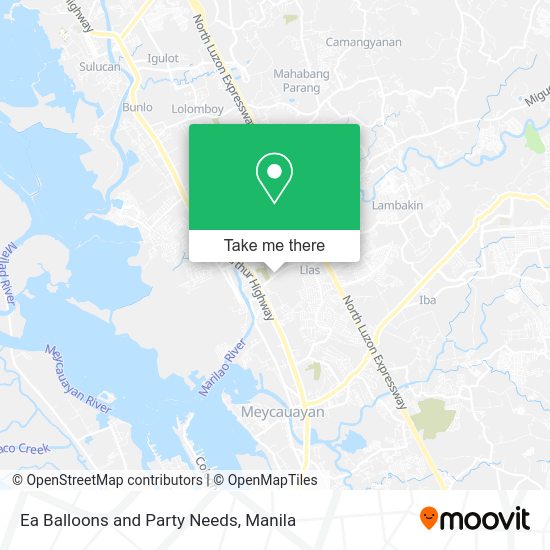 Ea Balloons and Party Needs map