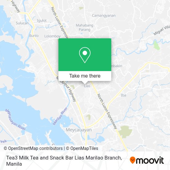 Tea3 Milk Tea and Snack Bar Lias Marilao Branch map