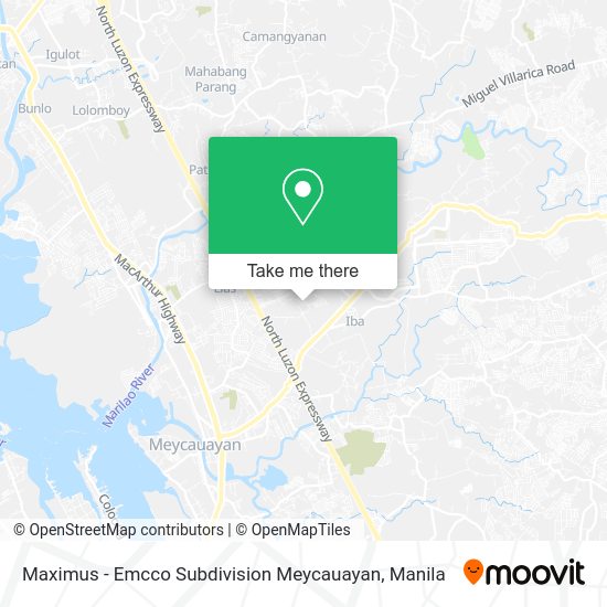 Maximus - Emcco Subdivision Meycauayan map