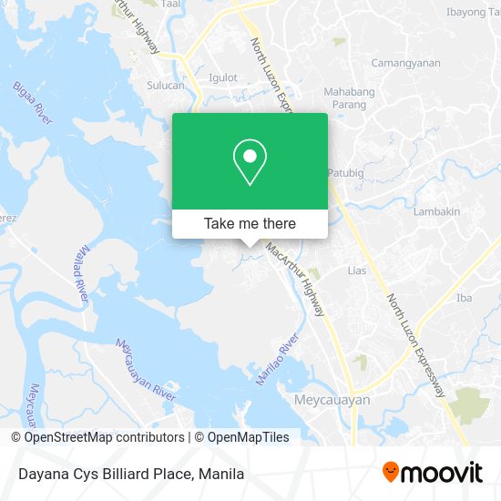 Dayana Cys Billiard Place map