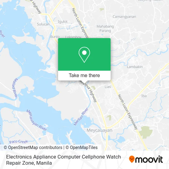 Electronics Appliance Computer Cellphone Watch Repair Zone map