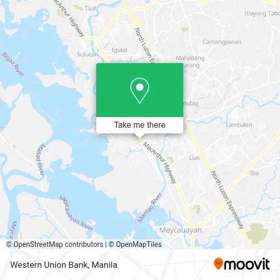 Western Union Bank map