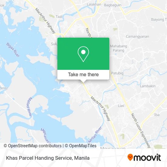 Khas Parcel Handing Service map