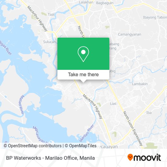 BP Waterworks - Marilao Office map