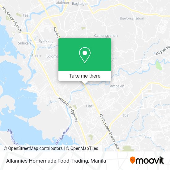 Allannies Homemade Food Trading map