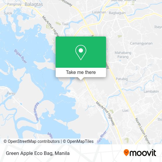 Green Apple Eco Bag map