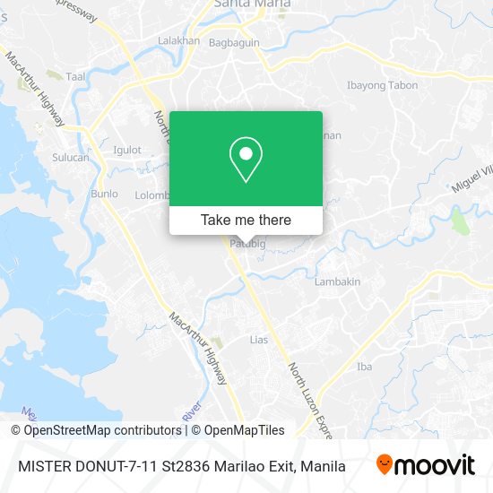 MISTER DONUT-7-11 St2836 Marilao Exit map