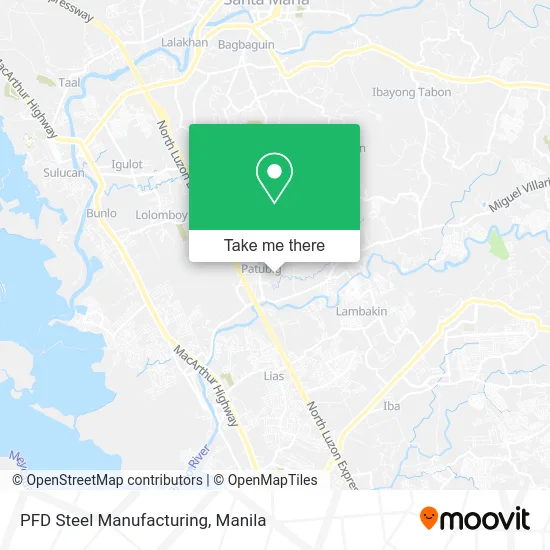 PFD Steel Manufacturing map