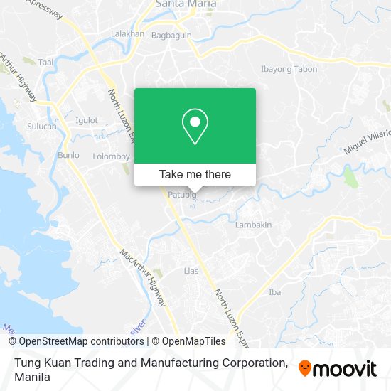 Tung Kuan Trading and Manufacturing Corporation map