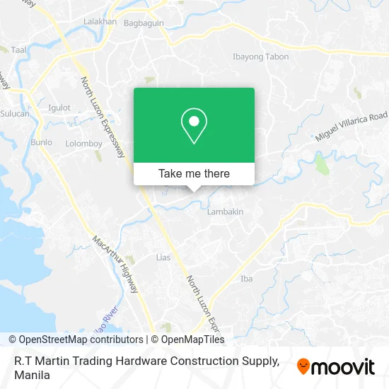 R.T Martin Trading Hardware Construction Supply map