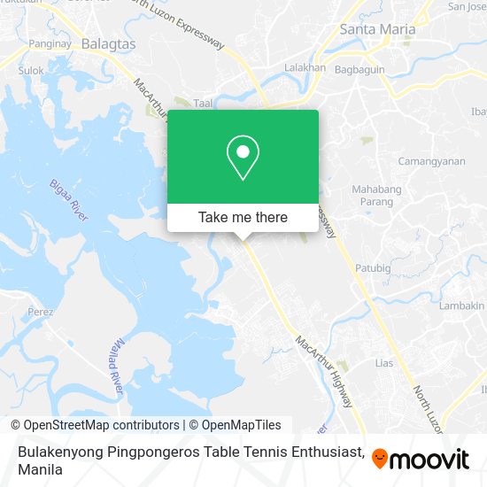 Bulakenyong Pingpongeros Table Tennis Enthusiast map