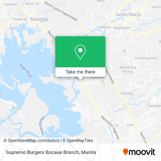 Supremo Burgers Bocaue Branch map