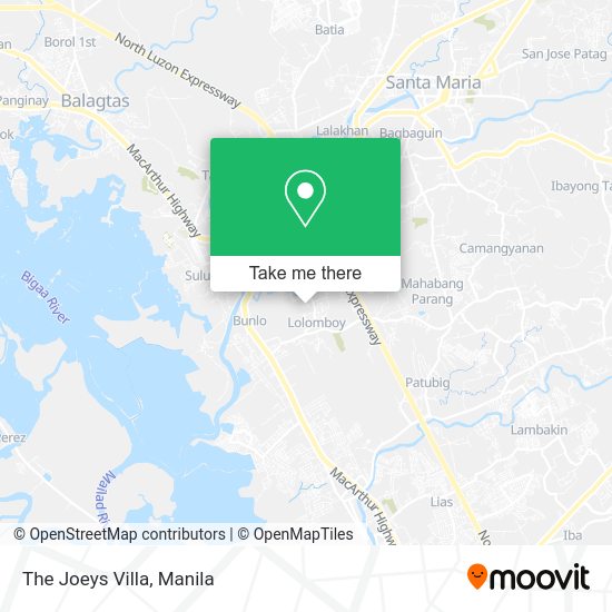 The Joeys Villa map