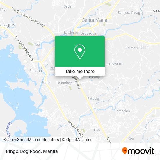 Bingo Dog Food map