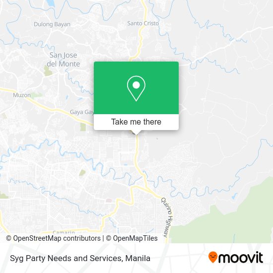 Syg Party Needs and Services map