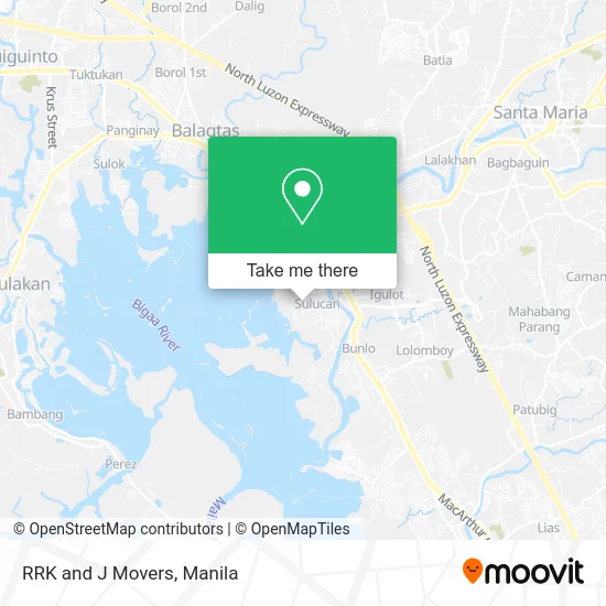 RRK and J Movers map