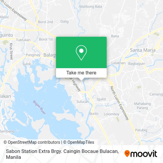 Sabon Station Extra Brgy. Caingin Bocaue Bulacan map