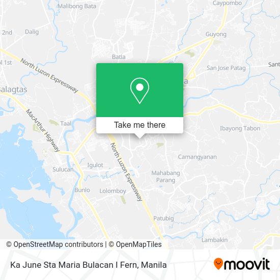 Ka June Sta Maria Bulacan I Fern map