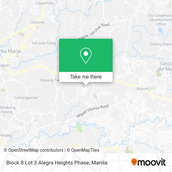Block 8 Lot 3 Alegra Heights Phase map