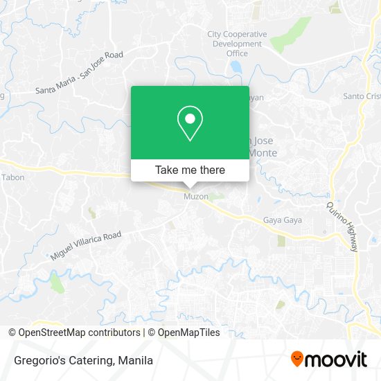 Gregorio's Catering map