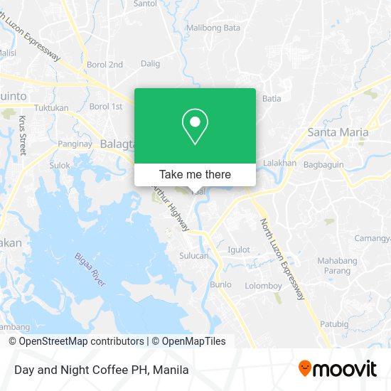 Day and Night Coffee PH map