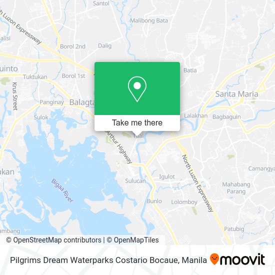 Pilgrims Dream Waterparks Costario Bocaue map