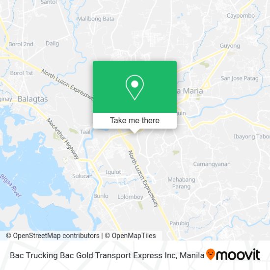 Bac Trucking Bac Gold Transport Express Inc map