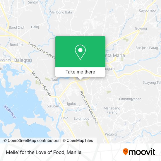 Melle' for the Love of Food map