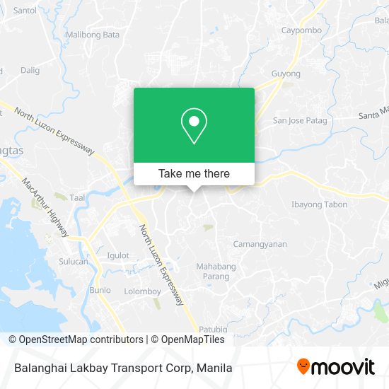Balanghai Lakbay Transport Corp map