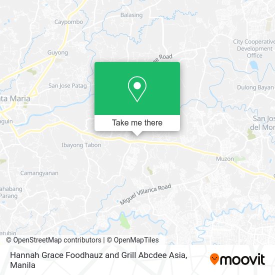 Hannah Grace Foodhauz and Grill Abcdee Asia map