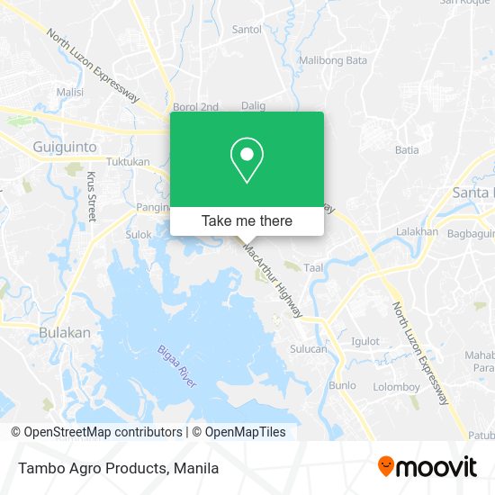 Tambo Agro Products map