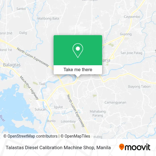 Talastas Diesel Calibration Machine Shop map
