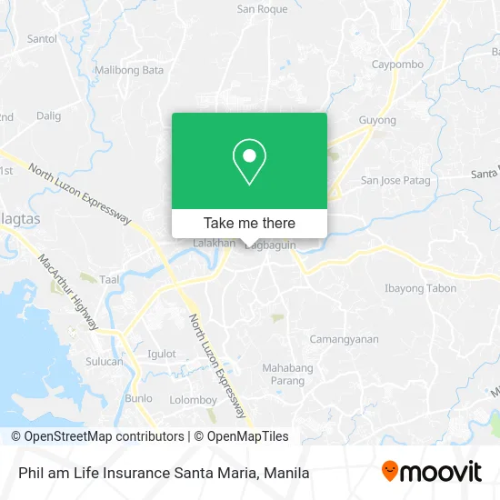 Phil am Life Insurance Santa Maria map
