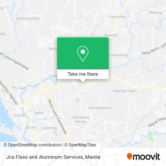 Jca Flass and Aluminum Services map