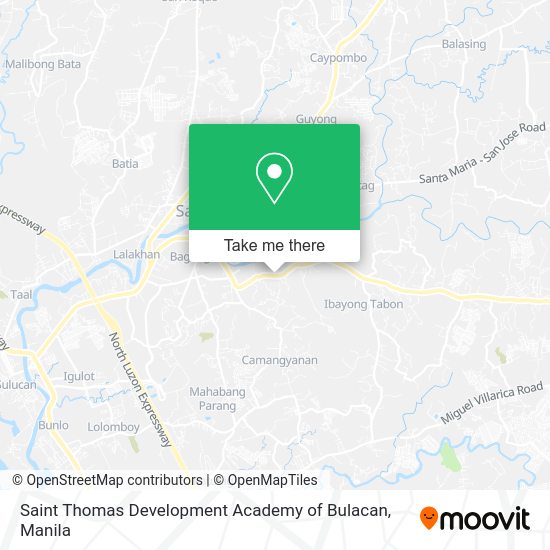 Saint Thomas Development Academy of Bulacan map