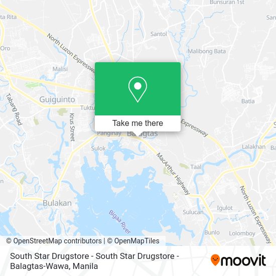 South Star Drugstore - South Star Drugstore - Balagtas-Wawa map