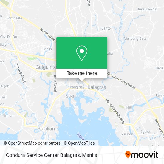 Condura Service Center Balagtas map